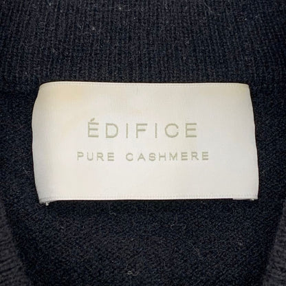 中古◆エディフィス セーター カシミヤ クルーネック メンズ サイズM ブラック EDIFICE CASHMERE 【AFB35】