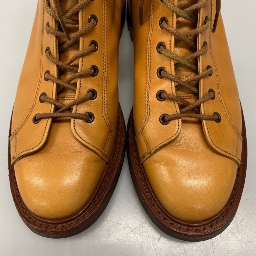 トリッカーズ レースアップブーツ モンキーブーツ M6087 ベージュ系 メンズ サイズ8 Tricker’s ブーツ 約26.5cm【LA】【中古】