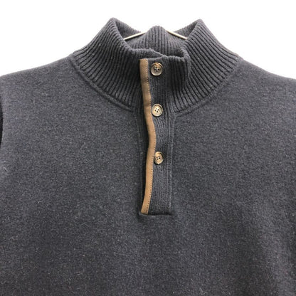 美品◆エルメネジルドゼニア ポロシャツ ニット ウール アクリル ネイビー系 サイズ50 メンズ Ermenegildo Zegna 【AFB41】