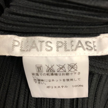 美品◆プリーツプリーズ ワンピース PP51-JH163 ノースリーブ ポリエステル レディース ブラック サイズ3 PLEATS PLEASE 【AFB33】