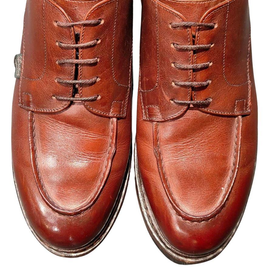 パラブーツ レザーシューズ シャンボード Uチップ 22431 ブラウン系 メンズ サイズ8.5 Paraboot CHAMBORD ビジネスシューズ 約26.0cm【LA】【中古】