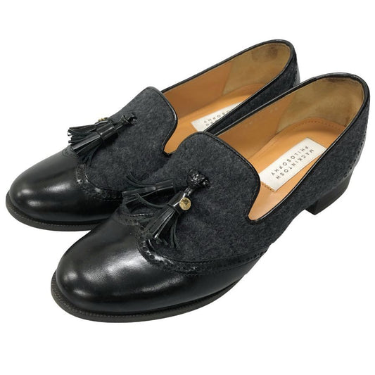 マッキントッシュフィロソフィー タッセルシューズ ブラック サイズ22 日本製 レディース MACKINTOSH PHILOSOPHY 約22.0cm【AFC31】