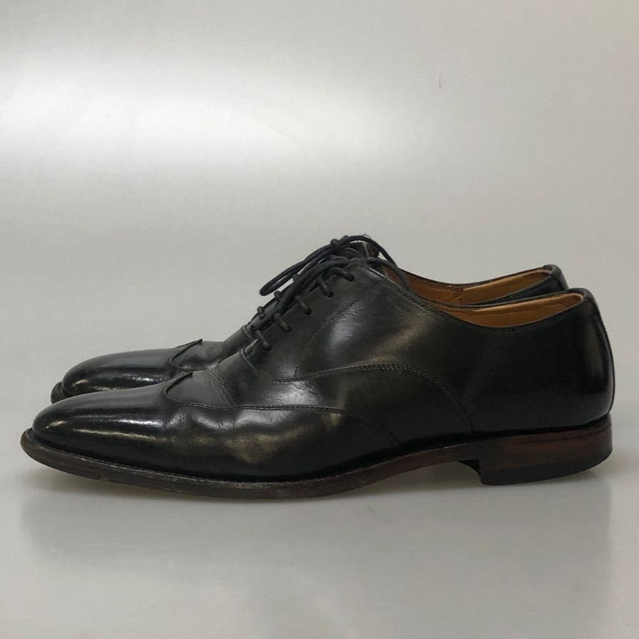スコッチ グレイン ヒロカワ ラスト33 ウィングチップ 内羽根 メンズ サイズ 6ハーフ ブラック  Scotch grain 約25.0cm【AFC40】