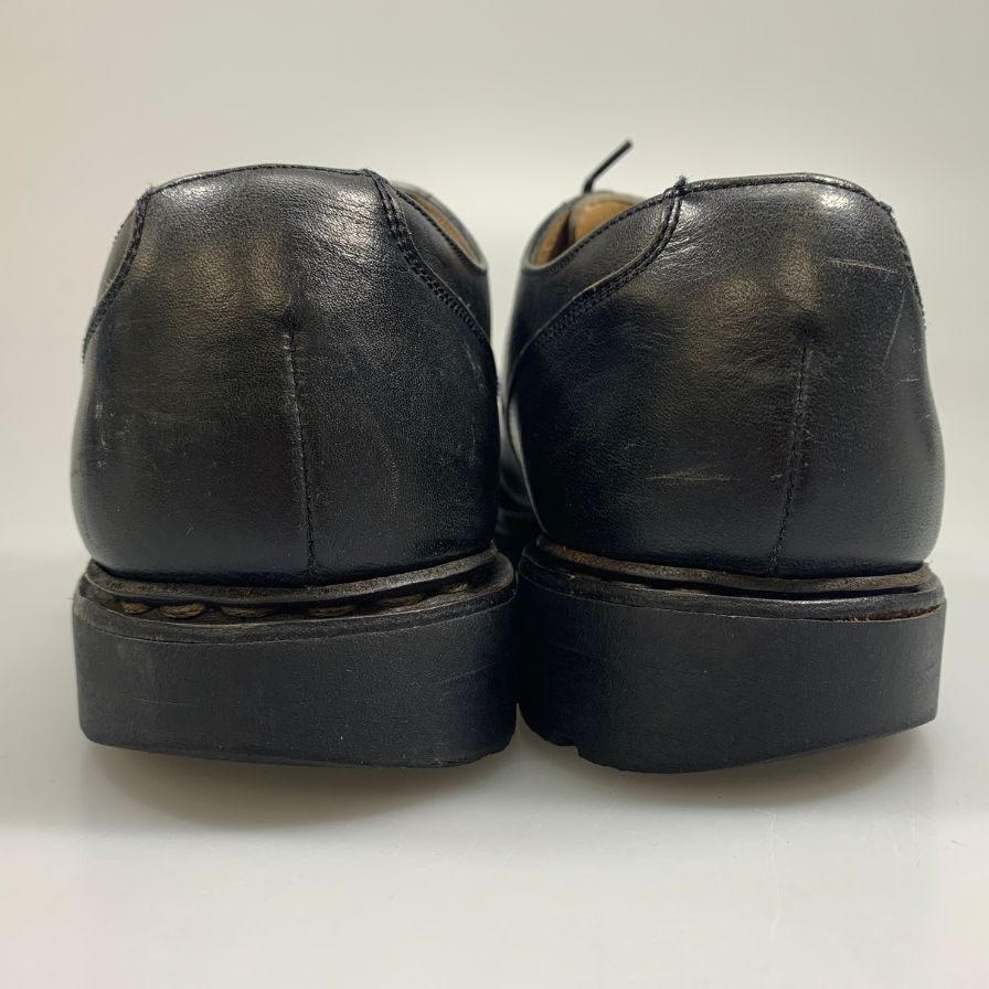 パラブーツ レザーシューズ シャンボード Uチップ リスレザー ブラック サイズUK7.5F PARABOOT 約26.0cm【AFC28】