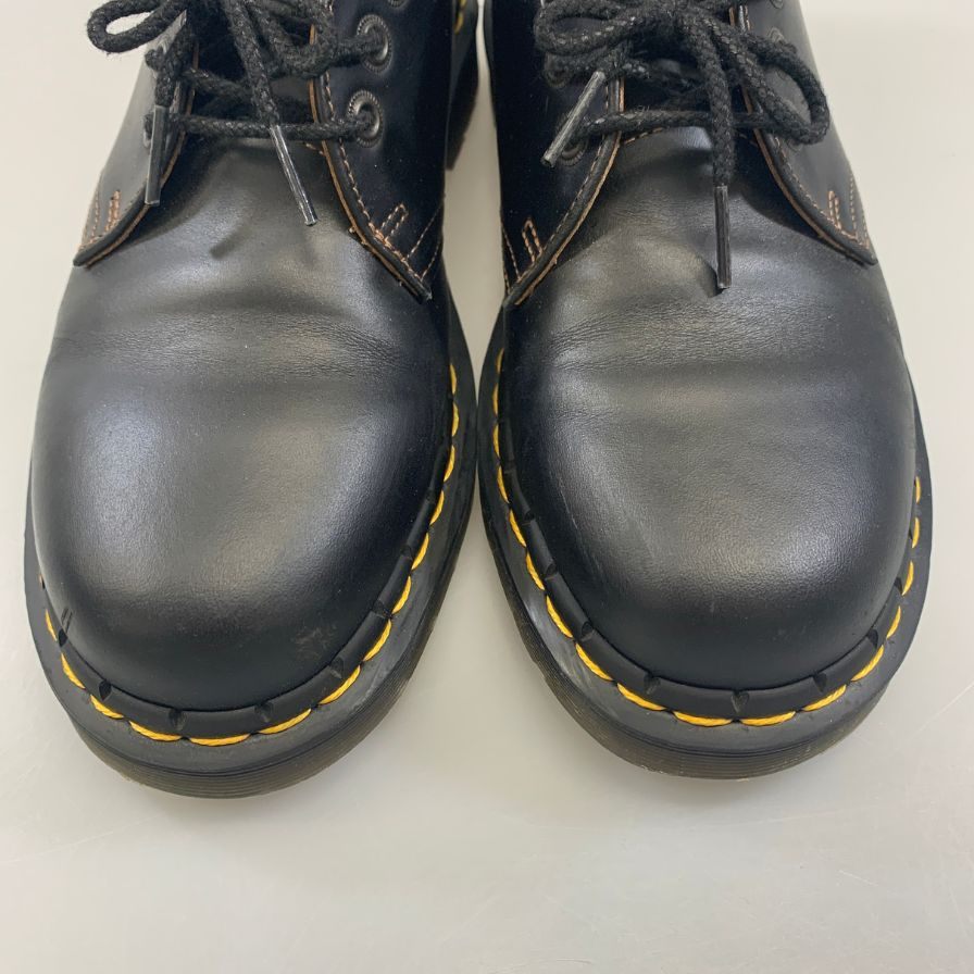 ドクターマーチン レザーシューズ コンビ レザー 3ホール 1461 ブラック ブラウン メンズ サイズUK6 Dr.Martens 約24.5cm【AFC29】
