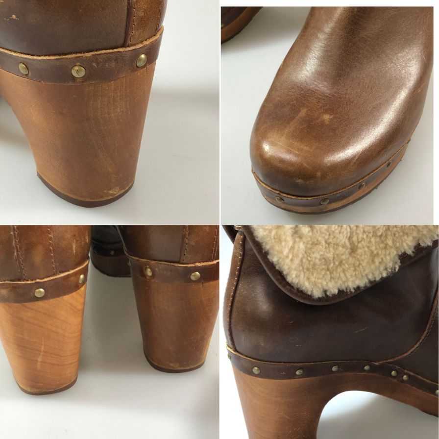 アグ ムートンブーツ ベイリーボタン ミニ ブラウン系 レディース サイズ25 1003889 UGG 約25.0cm【AFC29】