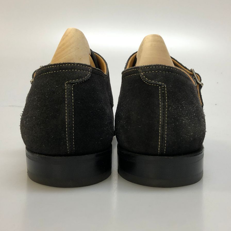 ジョンロブ レザーシューズ ウィリアム ダブルモンク スエード ブラック サイズUK8E JOHN LOBB スエードシューズ 約26.5cm【LA】【中古】