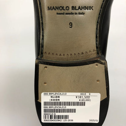 マノロブラニク タッセルローファー ブラック サイズ9 MANOLO BLAHNIK 約27.5cm【AFD5】