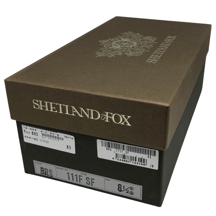 シェットランドフォックス レザーシューズ ダブルモンク スエード 111F SF ブラウン メンズ サイズ8.5 SHETLAND FOX 約27.0cm【AFD15-2】