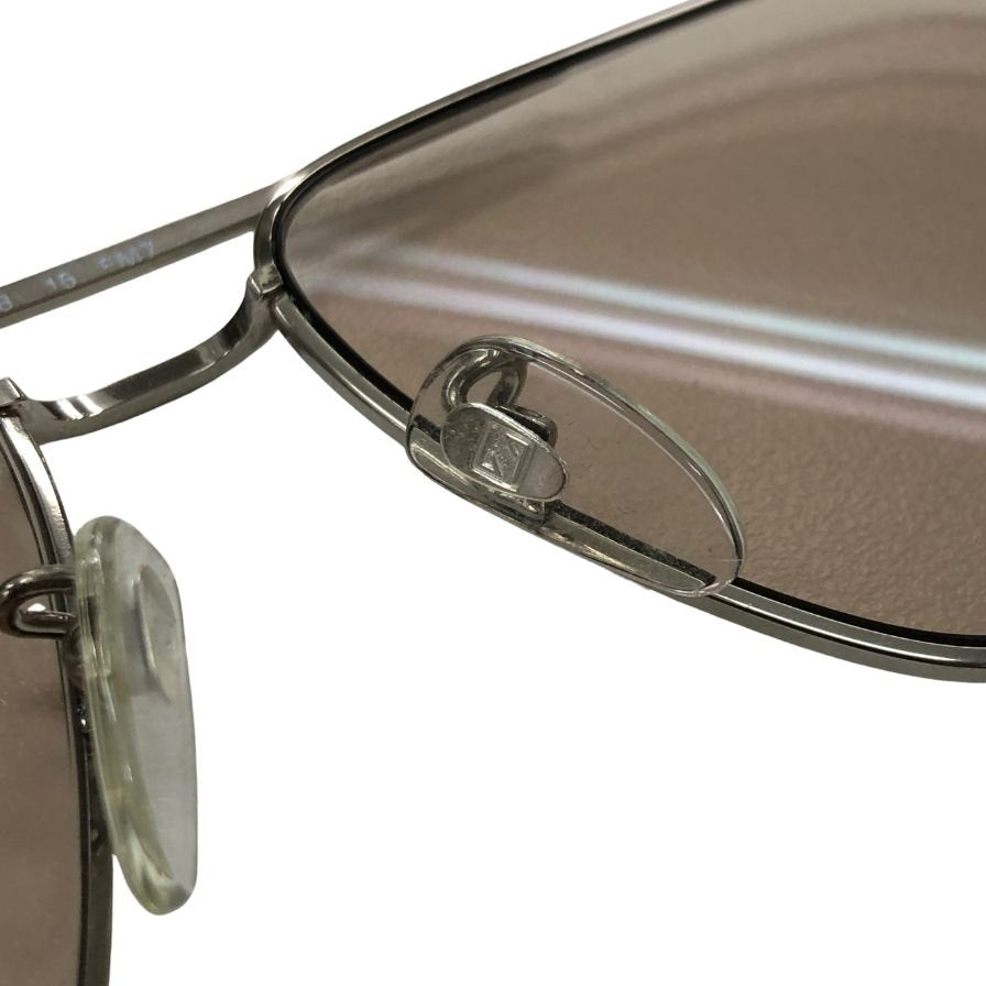カールツァイス サングラス ティアドロップ チタン製 58口15 FM7 ブラウンレンズ シルバーフレーム Carl Zeiss【AFI6】