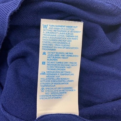 中古◆ジョンスメドレー 半袖ニットポロ スキッパー ブルー メンズ サイズL JOHN SMEDLEY 【AFB29】