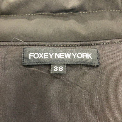 中古◆フォクシーニューヨーク クールストレッチコート 21779 ポリエステル ダークブラウン サイズ38 FOXEY NEWYORK 【AFA14】
