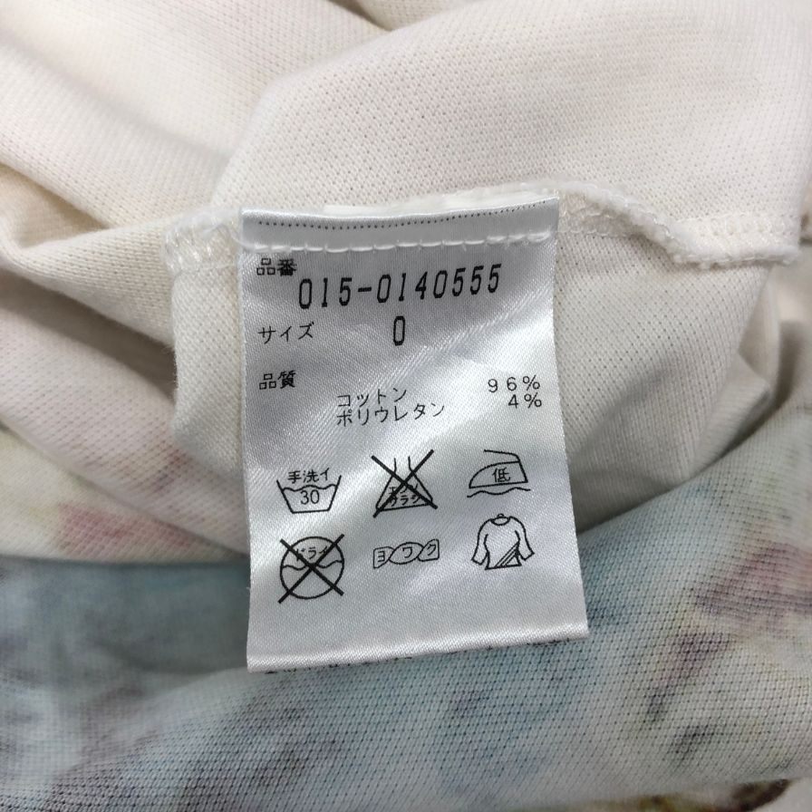 美品◆ヴィヴィアンタム 半袖ワンピース ハーフボタン 総柄 レディース サイズ0 VIVIENNE TAM 【AFB48】