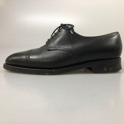 ジョンロブ ラッセル パンチドキャップトゥ ブラック サイズ8E JOHN LOBB ビジネスシューズ 約26.5cm【LA】【中古】