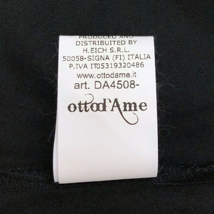 美品◆オットダム ワンピース ノースリーブ コットン イタリア製 ブラック レディース サイズ36 ottod ame 【AFB34】