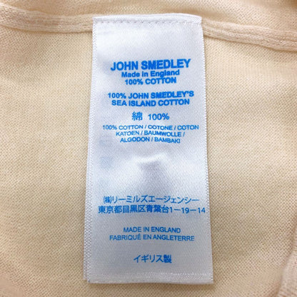 中古■ジョンスメドレー ニットポロ 半袖 ベージュ メンズ サイズL JOHN SMEDLEY 【AFB8】