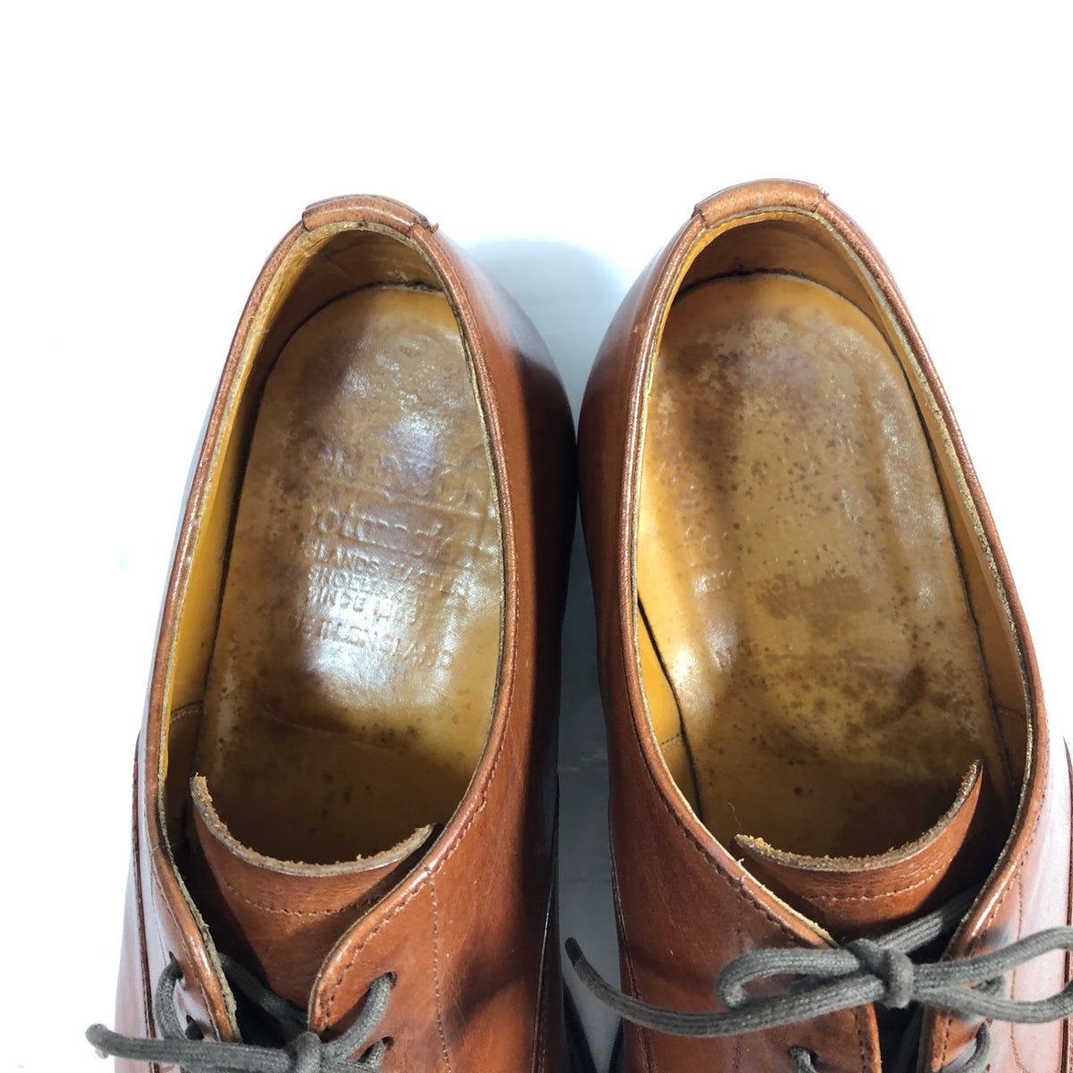 グレンソン レザーシューズ ストレートチップ 22346 カーフ ブラウン  サイズUK5.5F GRENSON 約24.0cm【AFC44-2】