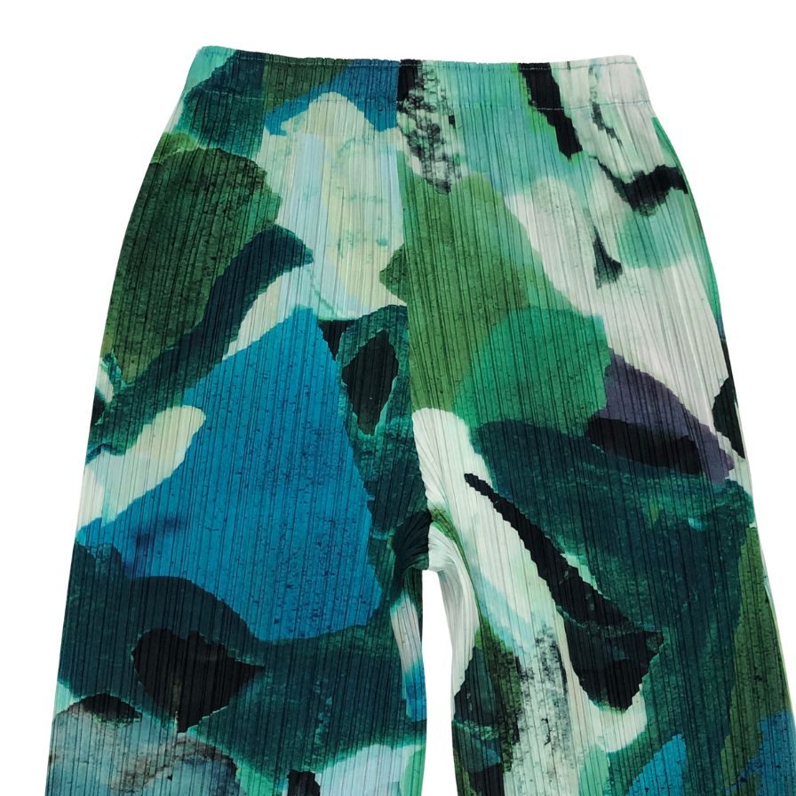 プリーツプリーズ クロップドパンツ PETAL WALTZ 総柄 サイズ4 PP21-JF704 PLEATS PLEASE ISSEY MIYAKE 【AFB10】