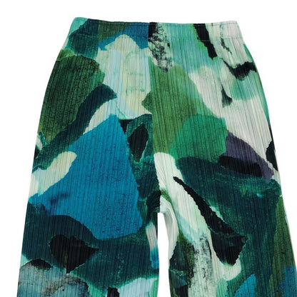 プリーツプリーズ クロップドパンツ PETAL WALTZ 総柄 サイズ4 PP21-JF704 PLEATS PLEASE ISSEY MIYAKE 【AFB10】