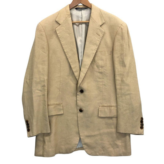 美品◆ポロ ラルフローレン 2Bジャケット リネン メンズ サイズ96A7表記 Polo by Ralph Lauren 【AFB21】
