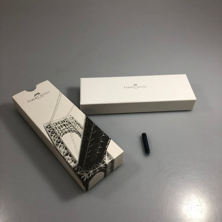 ファーバーカステル 万年筆 エモーション シルバー×ブラック F字 FABER CASTELL【AFB53】