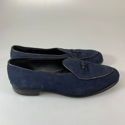 ユナイテッドアローズ ベルジャンシューズ  スエード ネイビー  サイズ40 UNITED ARROWS 約25.0cm【YB2】