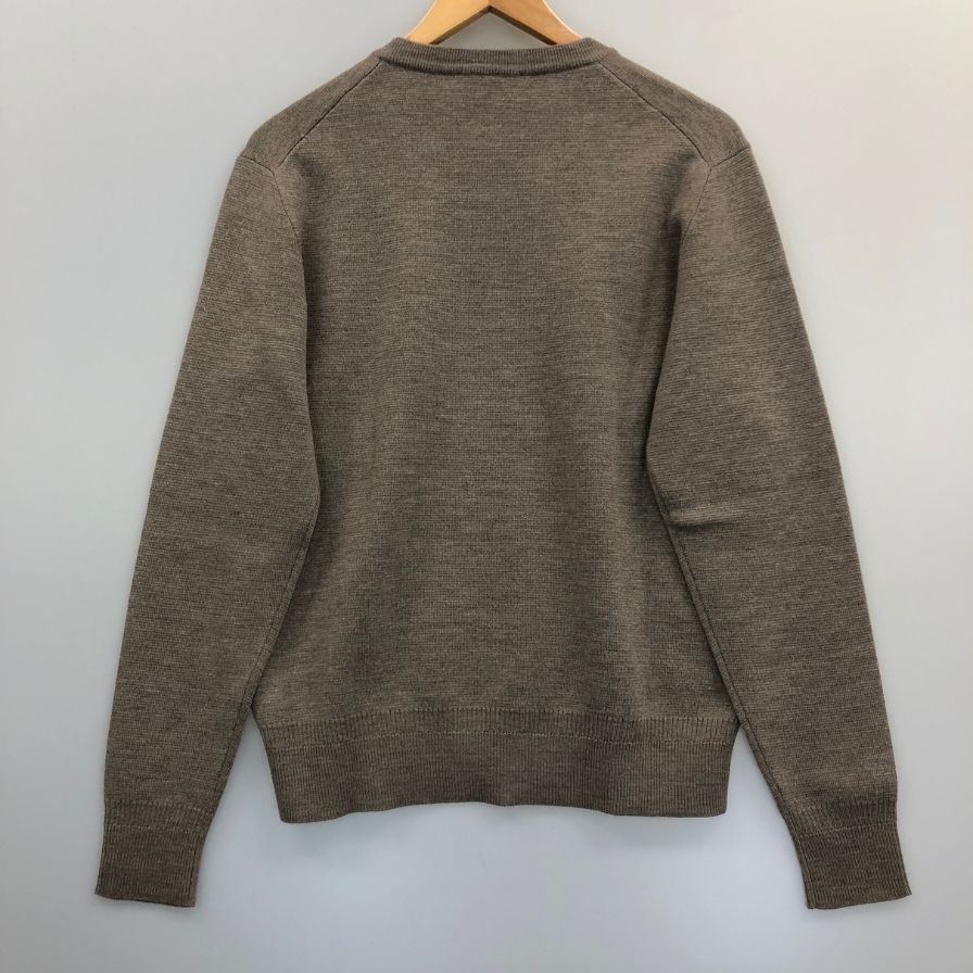 美品◆ザノーネ ニット 12ゲージ ウール クルーネック メンズ グレー サイズ44 ZANONE 【AFB4】