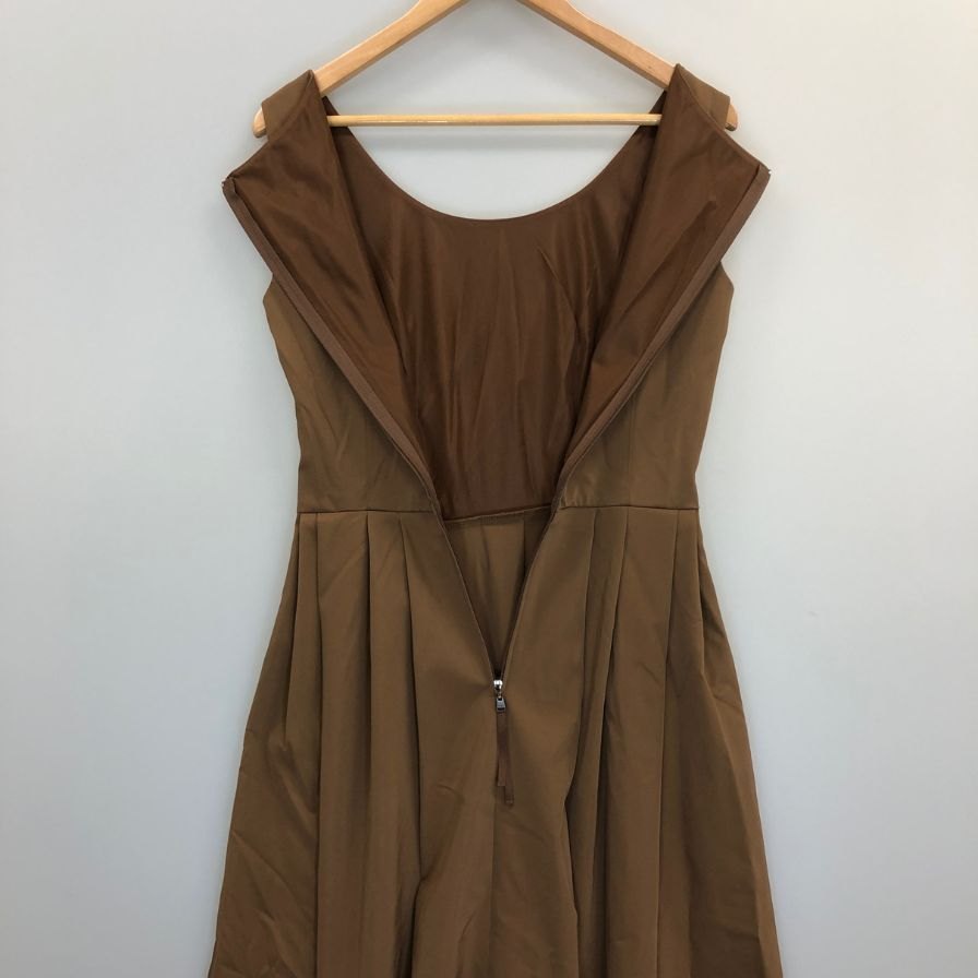 美品◆フォクシーニューヨーク ワンピース ノースリーブ 22641 ブラウン レディース サイズ40 FOXEY NEWYORK 【AFB21】