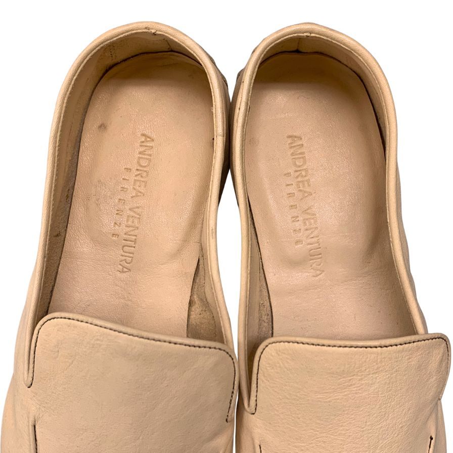 【定価5万3千円+税】【美品】ANDREA VENTURA / レザーシューズ アンドレア ヴェンチューラ レザーシューズ スリッポン ベージュ
