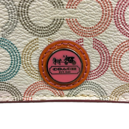 コーチ 二つ折り財布 オプアート レザー マルチカラー coach【AFI15】