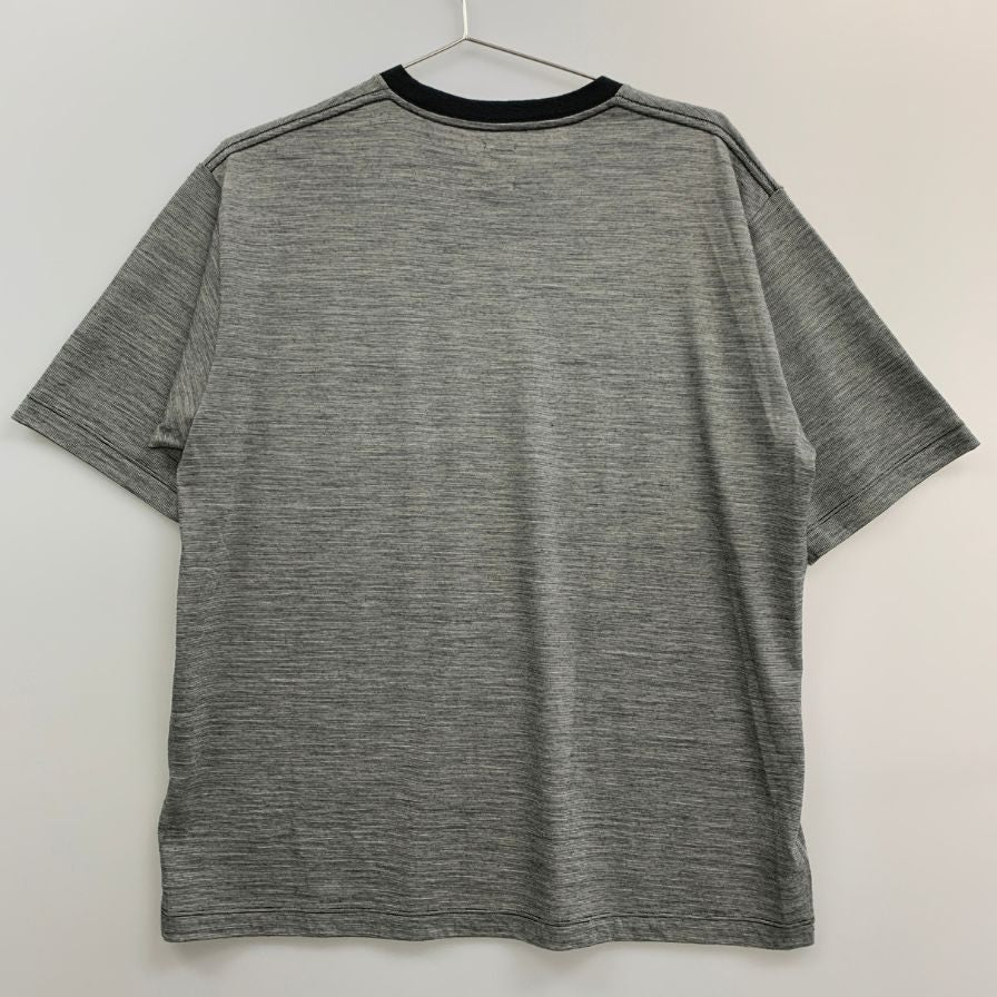 新品同様◆バトナー Tシャツ カットソー ボーダー 半袖 サマーウール bn-26sm-073 ブラック系 メンズ サイズ1 BATONER 【AFB47】