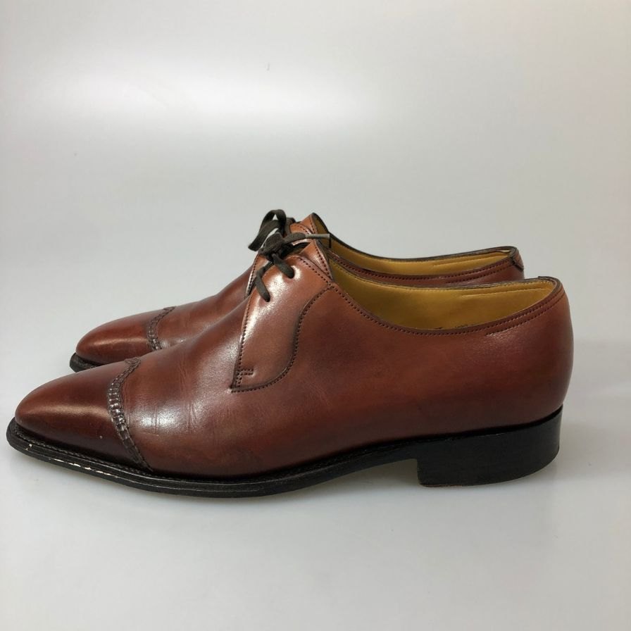 カルミナ パンチドキャップトゥダービー メンズ  ブラウン サイズUK6.5  Carmina 約25.0cm【AFD14】