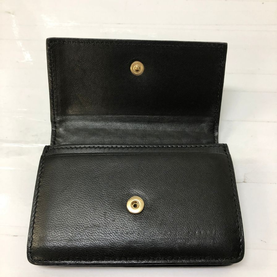 ボッテガヴェネタ カードケース イントレチャート レザー ブラック メンズ Bottega Veneta【AFI4】