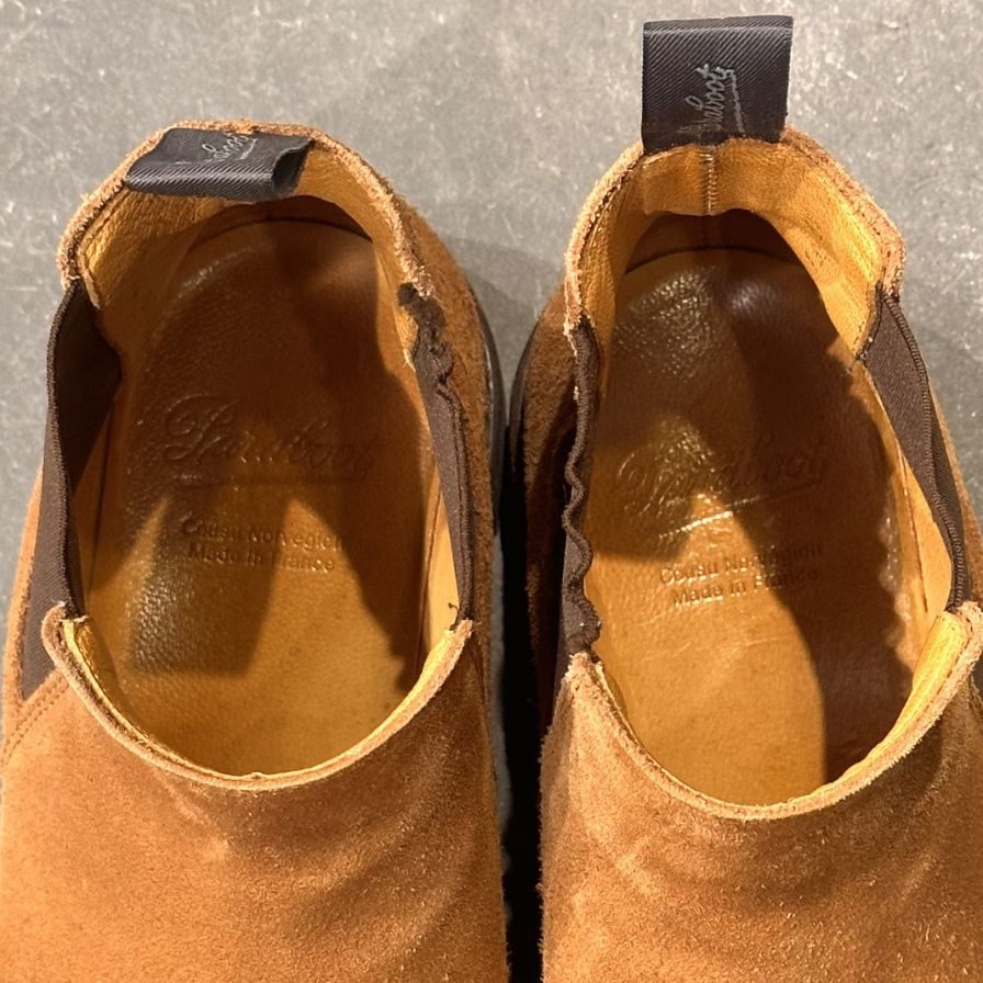 パラブーツ サイドゴア ブーツ シャンフォート スエード ブラウン サイズUK6.5 メンズ PARABOOT ブーツ 約25.0cm【LA】【中古】