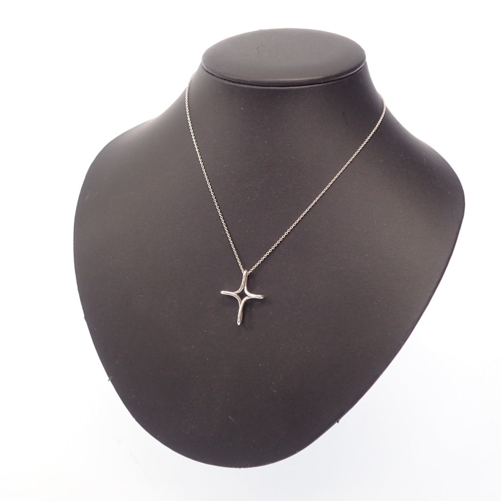 Good Condition◆Tiffany Necklace Infinity Open Cross Silver925 Silver TIFFANY &amp; CO. [AFI15] 