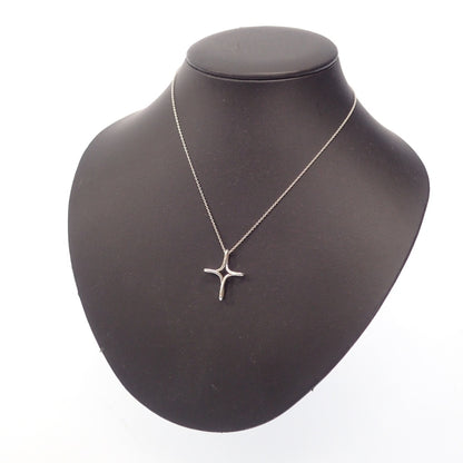 Good Condition◆Tiffany Necklace Infinity Open Cross Silver925 Silver TIFFANY &amp; CO. [AFI15] 