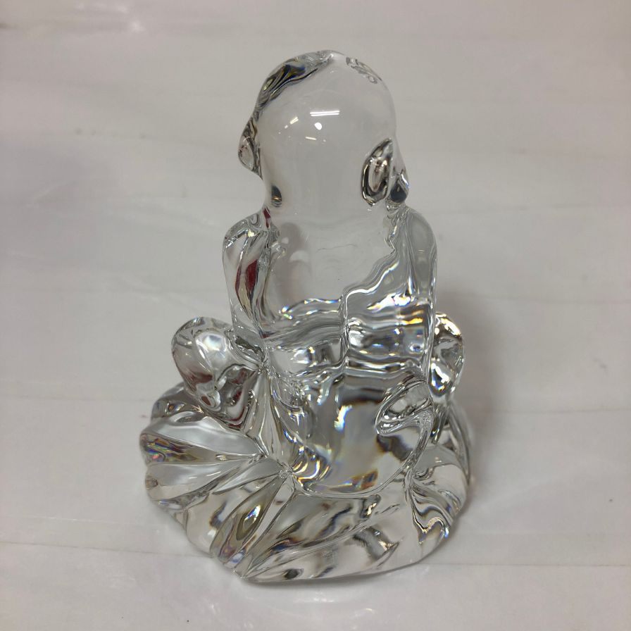 バカラ クリスタルオブジェ 干支 猿 Baccarat【AFB55】【中古】