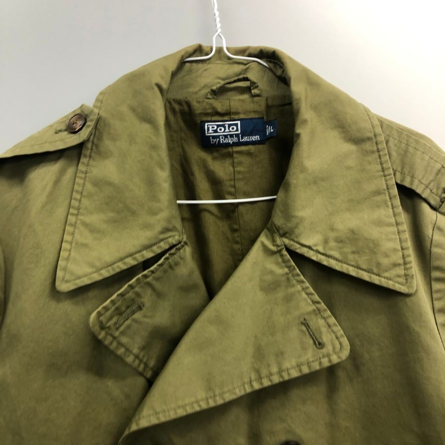 ポロラルフローレン ハーフコート 90年代 オールド カーキ メンズ サイズL Polo Ralph Lauren【LA】