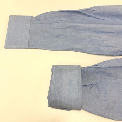 新品同様◆エルメネジルドゼニア 長袖ドレスシャツ ブルー サイズ39/15.5 Ermenegildo Zegna 【AFB34】
