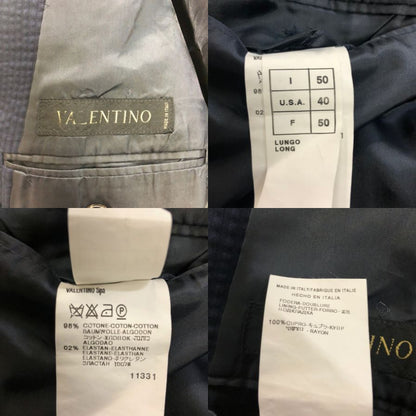 中古◆ヴァレンティノ 2B テーラードジャケット サイドベンツ ネイビー メンズ サイズI50 VALENTINO 【AFA12】