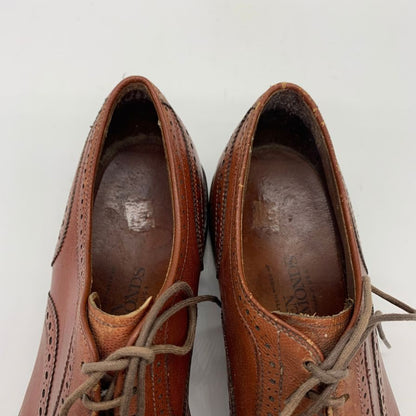 アレンエドモンズ レザーシューズ セミブローグ グレインレザー ライトブラウン メンズ サイズUS8D ALLEN EDMONDS 約26.0cm【YB6】