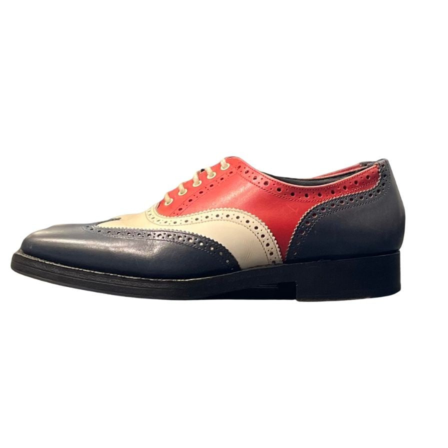 トリッカーズ ニードルス別注 レザーシューズ ウイングチップ トリコロール メンズ サイズUK8  Tricker’s ビジネスシューズ 約27.0cm【LA】【中古】
