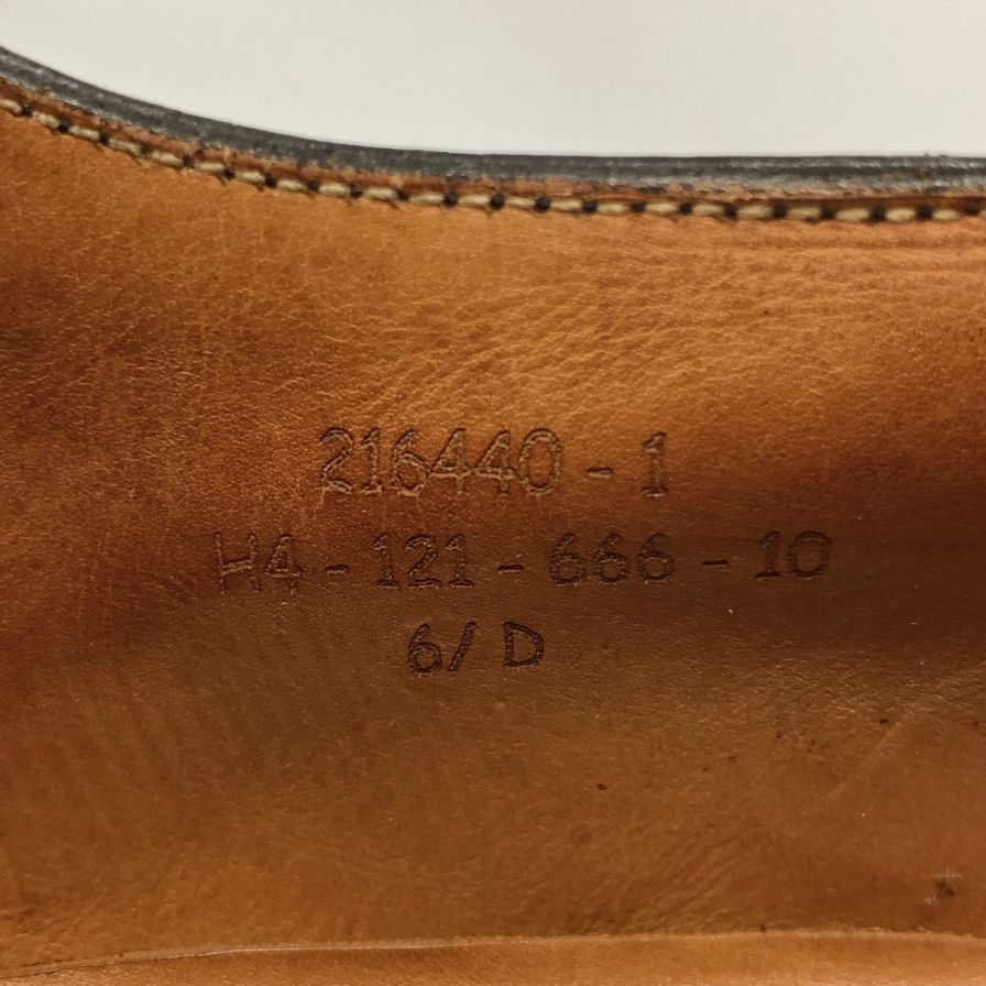ジェイエムウエストン レザーシューズ 666 オックスフォード クォーターブローグ カーフレザー ブラック メンズ サイズ6D J.M.WESTON 約24.5cm【AFC3】