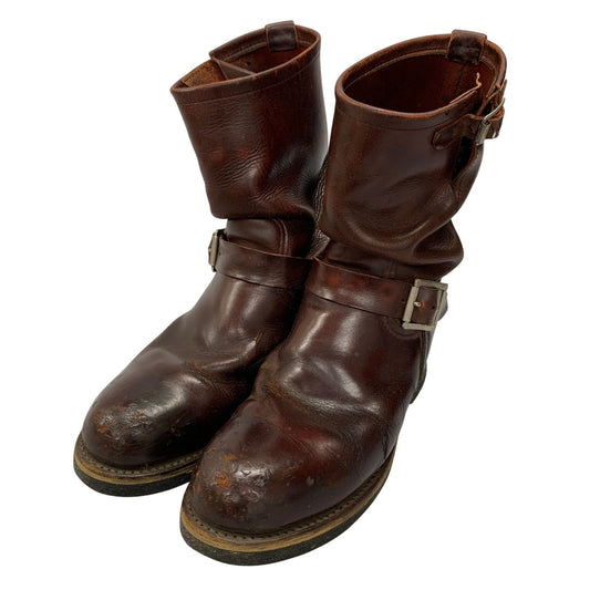 レッドウィング エンジニアブーツ レザー ワーク 7インチ シューズ ブラウン メンズ サイズ6.5 REDWING 約25.5cm【AFD5】