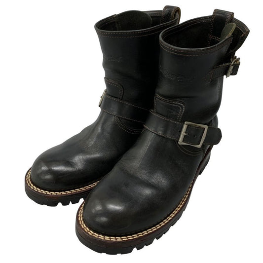 フラットヘッド エンジニアブーツ ホースハイド ブラック サイズ25 THE FLAT HEAD 約25.0cm【AFC3】