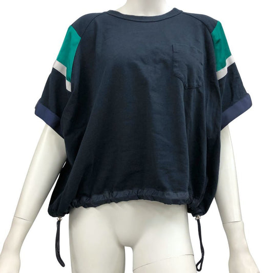 美品◆サカイ トップス 切替カットソー 22-05979 レディース サイズ3 ブラック Sacai 【AFB8】