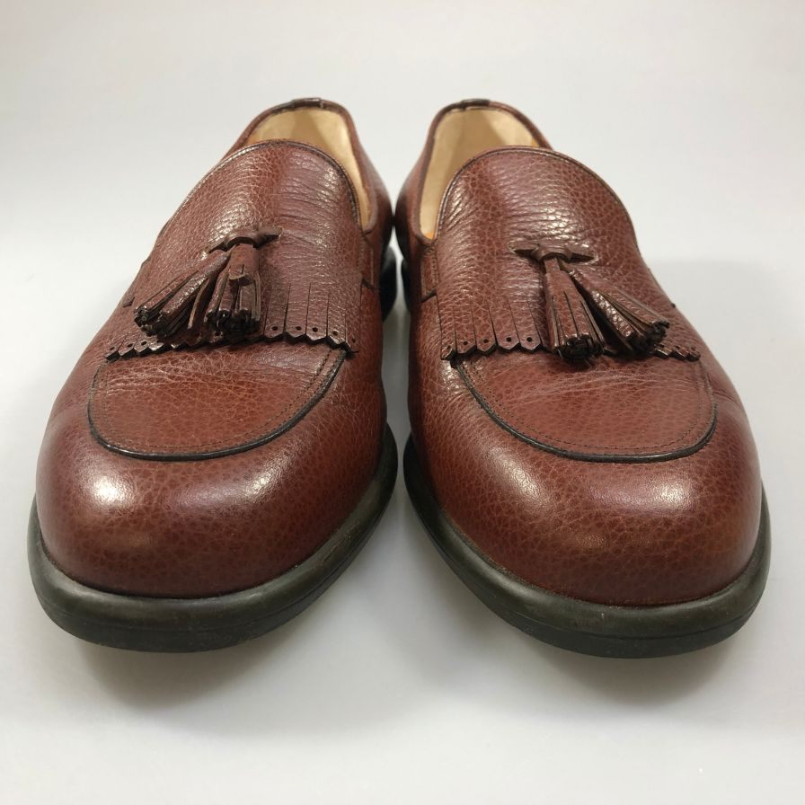 タニノクリスチー 109320 タッセルローファー カーフ ブラウン UK7 TANINO CRISCI ローファー 約25.5cm【LA】【中古】
