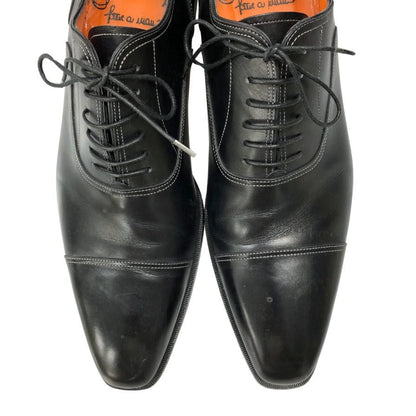 サントーニ レザーシューズ ストレートチップ 8136 ブラック サイズUK8 Santoni 約26.5cm【AFC41】