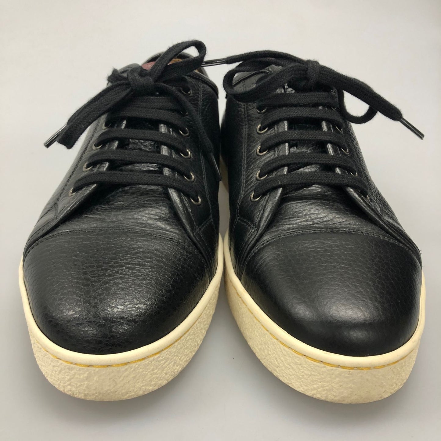 ジョンロブ スニーカー レヴァー レザー 本革 ローカット ブラック メンズ サイズ 5E JOHN LOBB LEVAH 約24.0cm【AFD15-2】