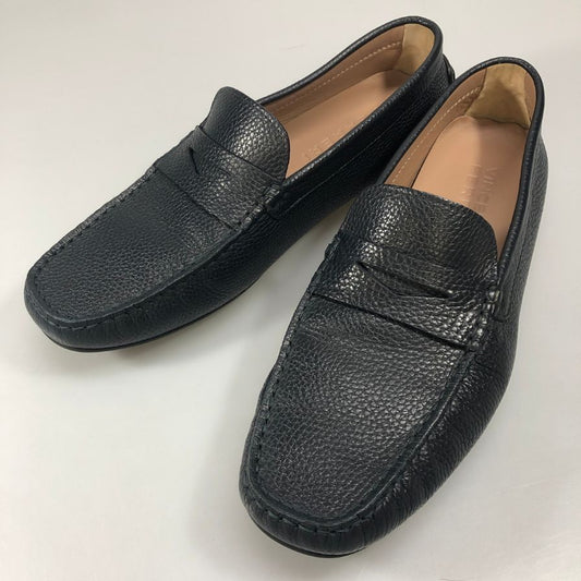 ヴィンセンツォ フェレーリ レザーシューズ ドライビングシューズ シボ革 メンズ ブラックサイズ8 Vincenzo Ferreri 約26.0cm【AFC4】